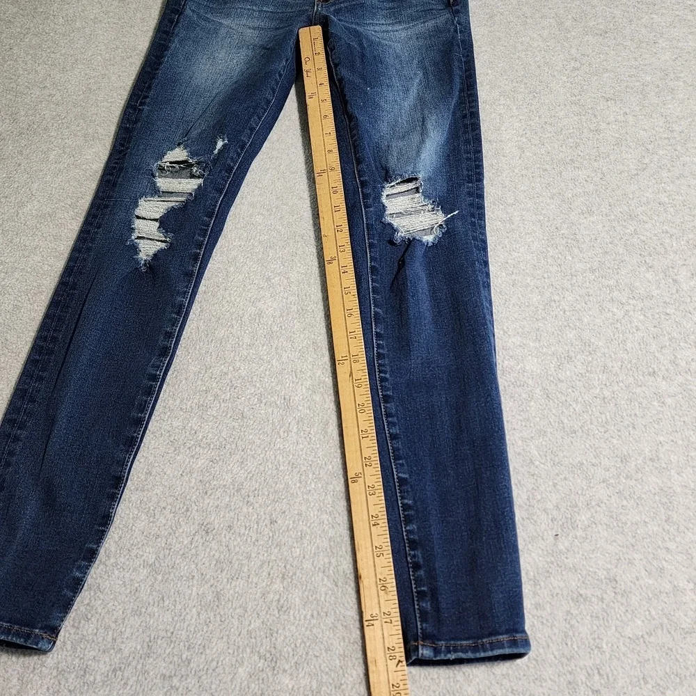 American Eagle Womens Hi-Rise Jegging 360 Next Level Stretch Distressed Size 2L